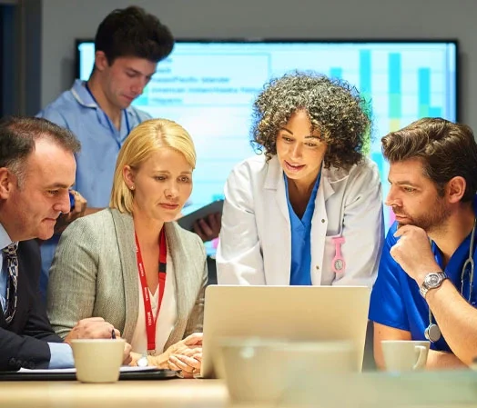 Medical Professionals on Computer